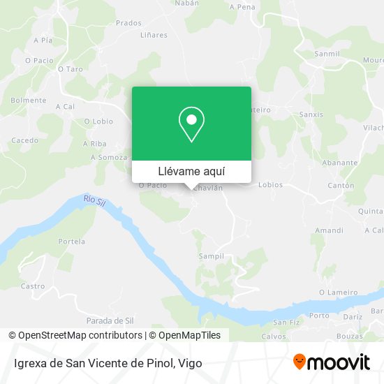 Mapa Igrexa de San Vicente de Pinol