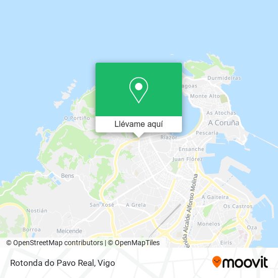 Mapa Rotonda do Pavo Real