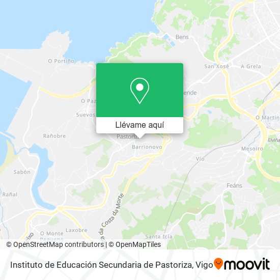 Mapa Instituto de Educación Secundaria de Pastoriza