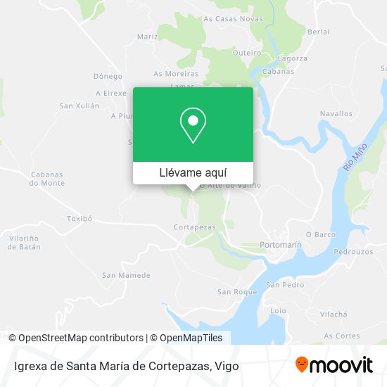 Mapa Igrexa de Santa María de Cortepazas