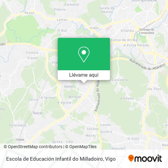 Mapa Escola de Educación Infantil do Milladoiro