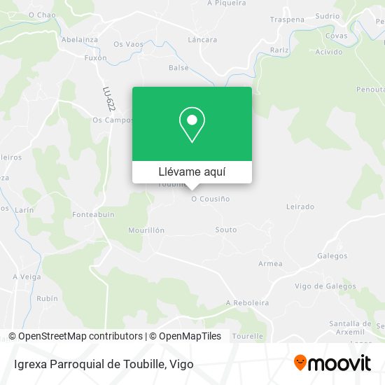 Mapa Igrexa Parroquial de Toubille