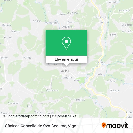 Mapa Oficinas Concello de Oza-Cesuras