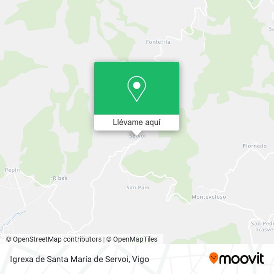Mapa Igrexa de Santa María de Servoi
