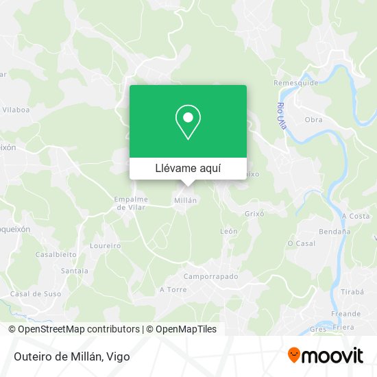 Mapa Outeiro de Millán