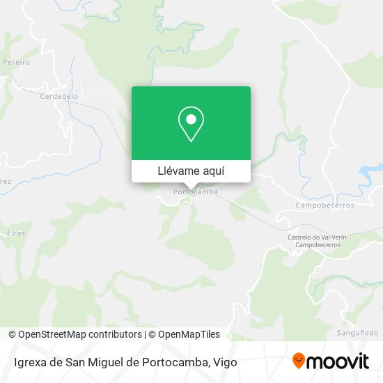 Mapa Igrexa de San Miguel de Portocamba
