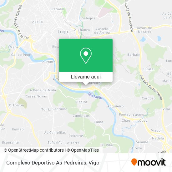 Mapa Complexo Deportivo As Pedreiras