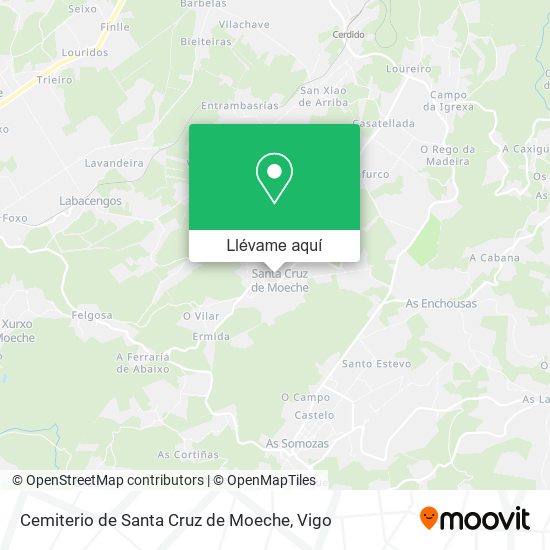 Mapa Cemiterio de Santa Cruz de Moeche