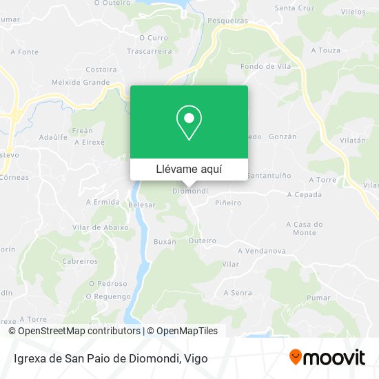 Mapa Igrexa de San Paio de Diomondi