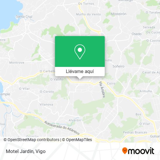 Mapa Motel Jardín
