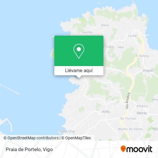 Mapa Praia de Portelo