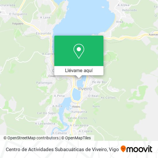 Mapa Centro de Actividades Subacuáticas de Viveiro