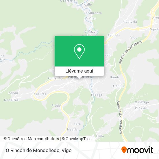 Mapa O Rincón de Mondoñedo