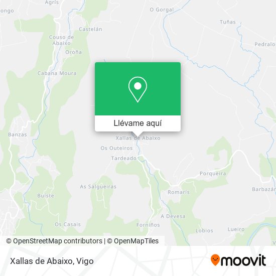 Mapa Xallas de Abaixo