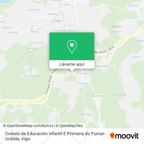Mapa Colexio de Educación Infantil E Primaria do Pumar-Urdilde