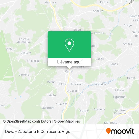 Mapa Duva - Zapataría E Cerraxería