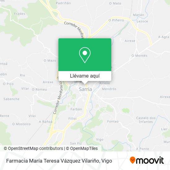 Mapa Farmacia María Teresa Vázquez Vilariño