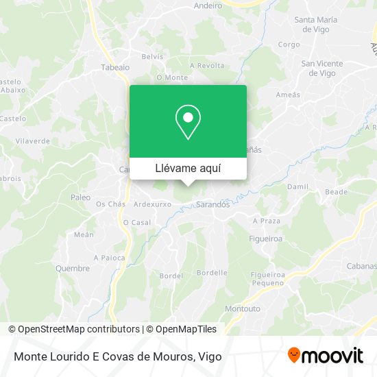 Mapa Monte Lourido E Covas de Mouros