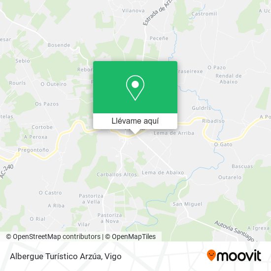 Mapa Albergue Turístico Arzúa