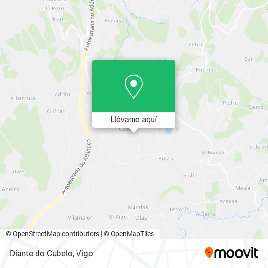 Mapa Diante do Cubelo