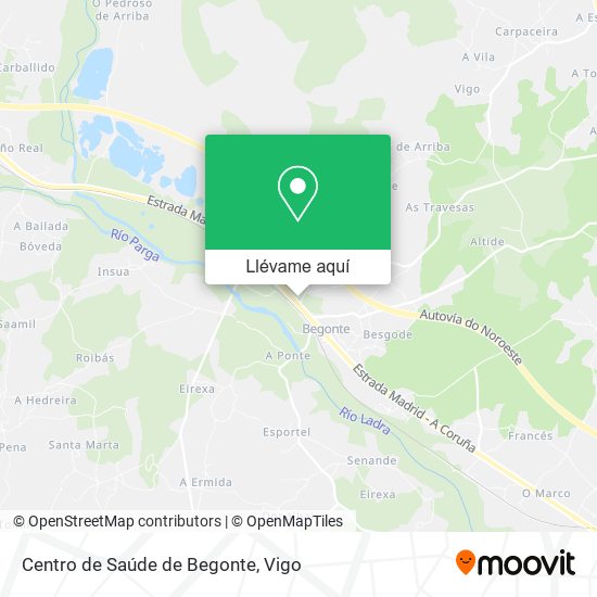 Mapa Centro de Saúde de Begonte