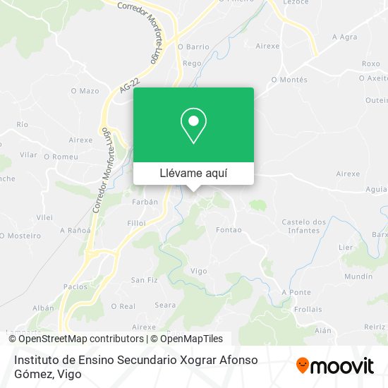 Mapa Instituto de Ensino Secundario Xograr Afonso Gómez