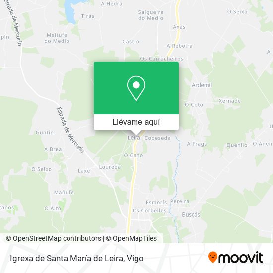 Mapa Igrexa de Santa María de Leira