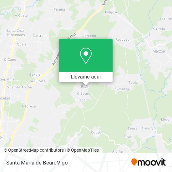 Mapa Santa María de Beán