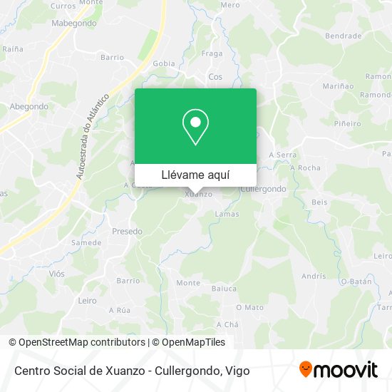 Mapa Centro Social de Xuanzo - Cullergondo