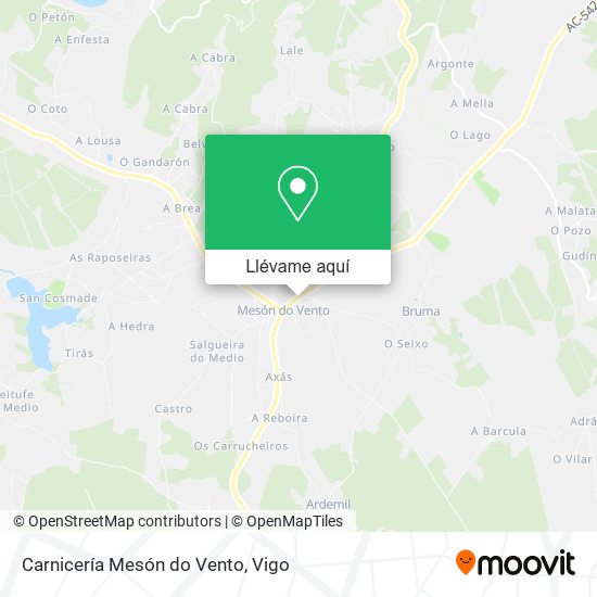 Mapa Carnicería Mesón do Vento