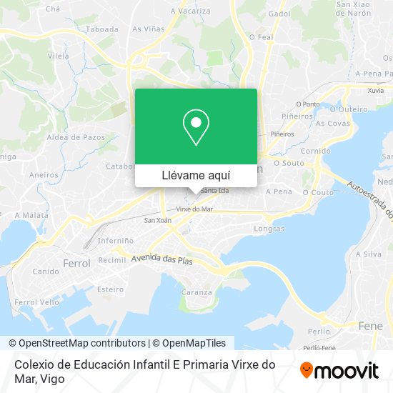Mapa Colexio de Educación Infantil E Primaria Virxe do Mar