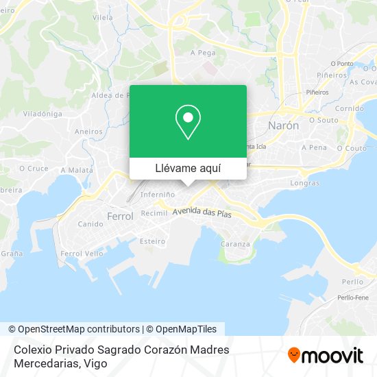 Mapa Colexio Privado Sagrado Corazón Madres Mercedarias