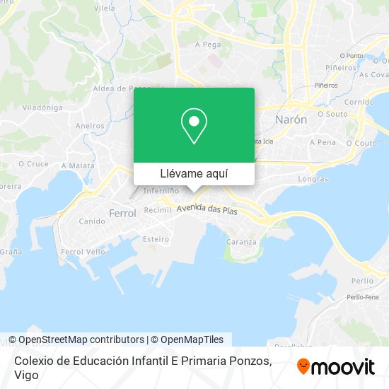 Mapa Colexio de Educación Infantil E Primaria Ponzos