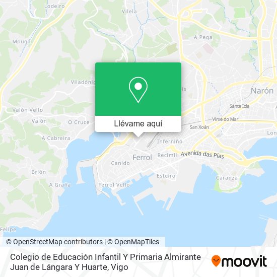 Mapa Colegio de Educación Infantil Y Primaria Almirante Juan de Lángara Y Huarte