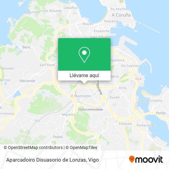 Mapa Aparcadoiro Disuasorio de Lonzas