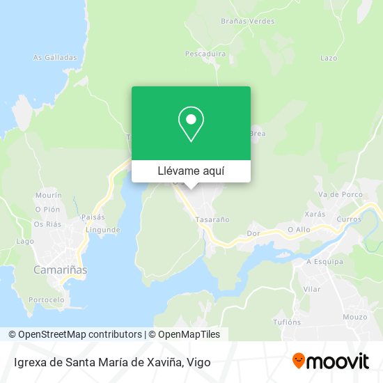 Mapa Igrexa de Santa María de Xaviña