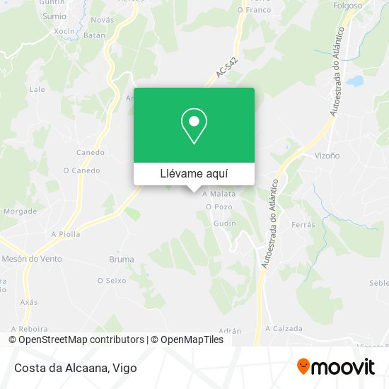 Mapa Costa da Alcaana