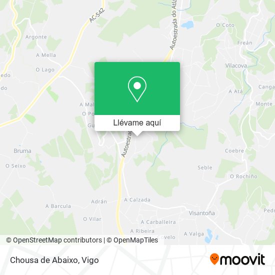 Mapa Chousa de Abaixo
