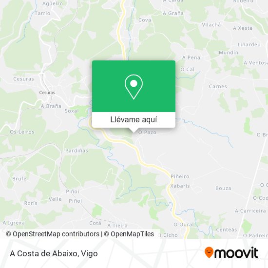 Mapa A Costa de Abaixo