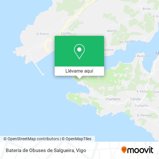 Mapa Batería de Obuses de Salgueira