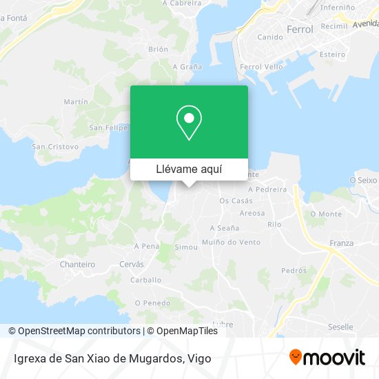 Mapa Igrexa de San Xiao de Mugardos