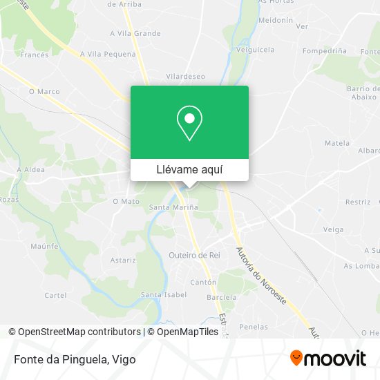 Mapa Fonte da Pinguela