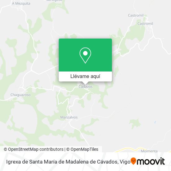 Mapa Igrexa de Santa María de Madalena de Cávados