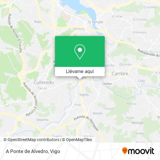 Mapa A Ponte de Alvedro