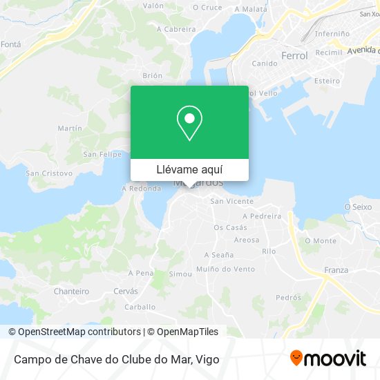 Mapa Campo de Chave do Clube do Mar