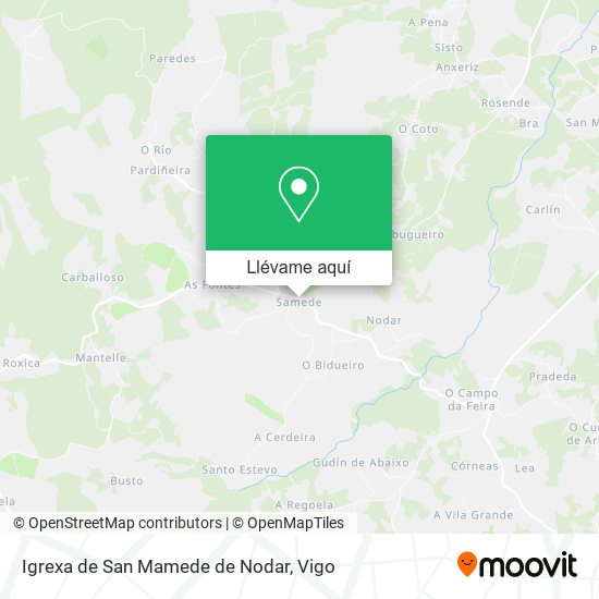 Mapa Igrexa de San Mamede de Nodar