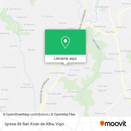Mapa Igrexa de San Xoán de Alba