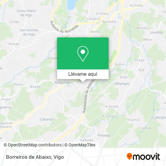 Mapa Borreiros de Abaixo