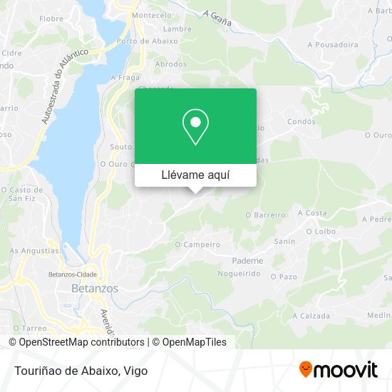 Mapa Touriñao de Abaixo