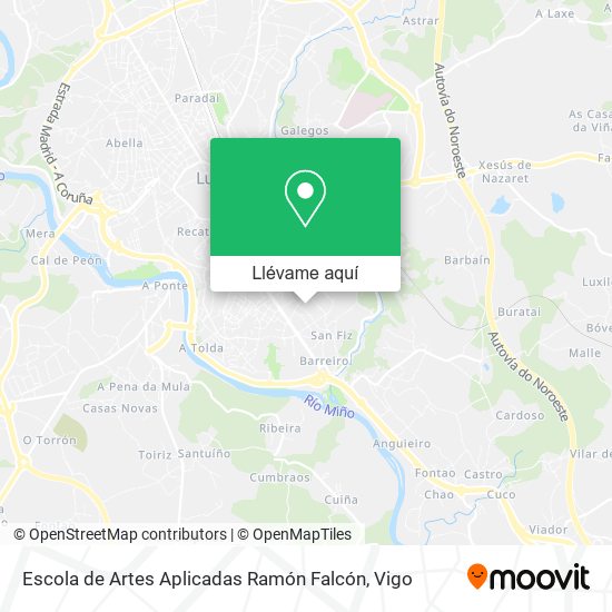 Mapa Escola de Artes Aplicadas Ramón Falcón